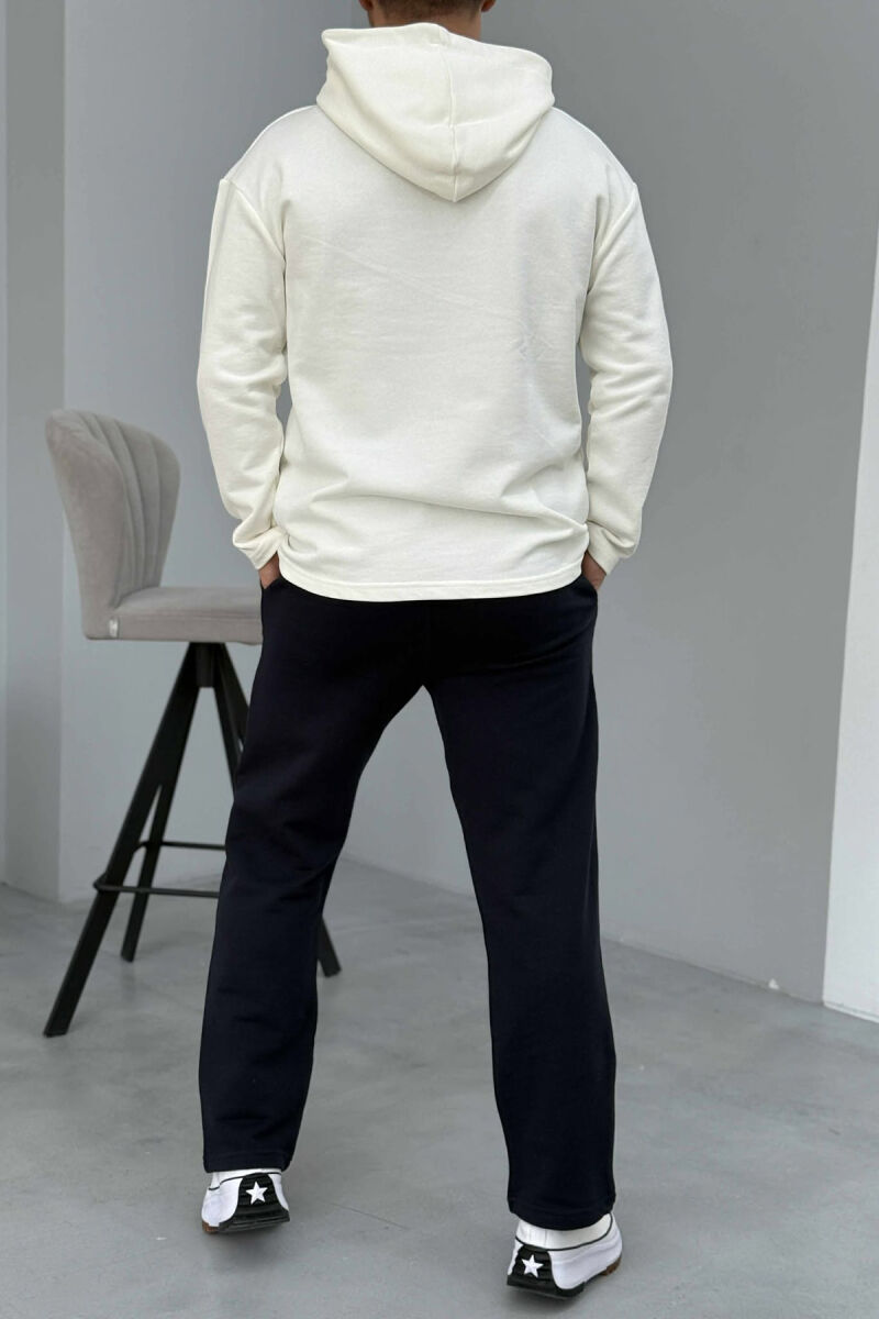 SIMPLE HOODIE+SWEATPANTS MEN SET WHITE-BLUE/BABL - 4