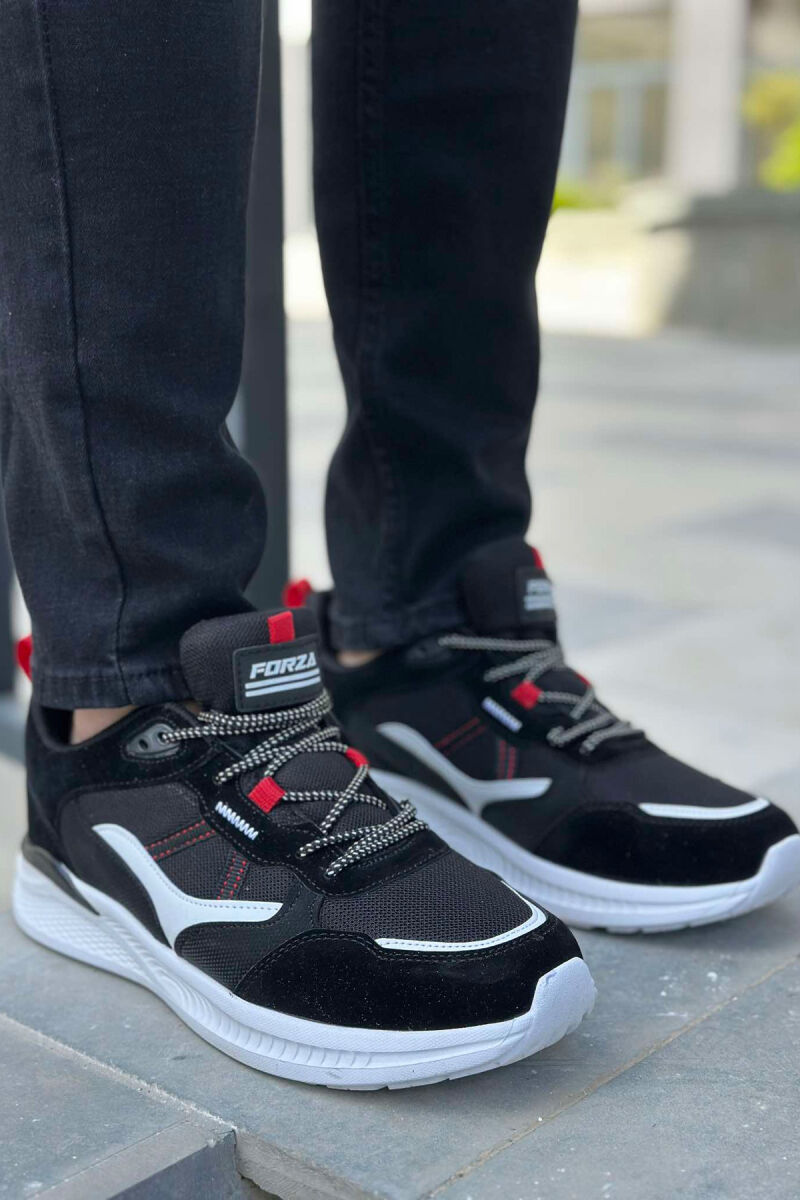 SIMPLE LACING MEN SNEAKERS BLACK-WHITE/ZB - 1