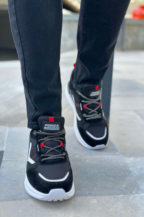 SIMPLE LACING MEN SNEAKERS BLACK-WHITE/ZB - 3