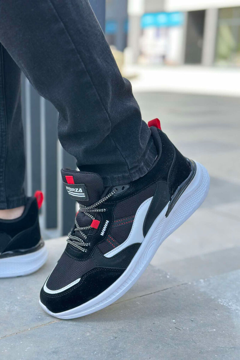 SIMPLE LACING MEN SNEAKERS BLACK-WHITE/ZB - 4