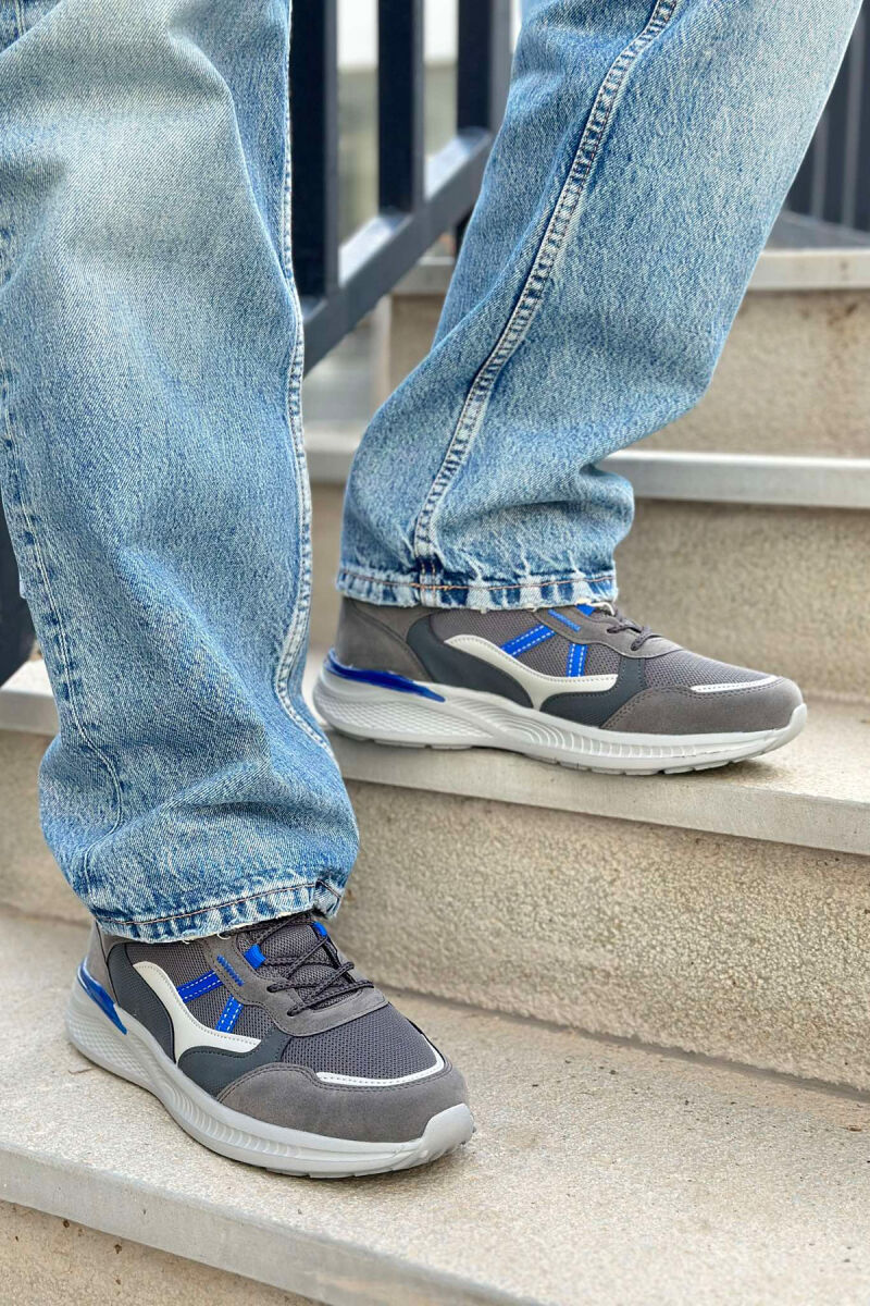 SIMPLE LACING MEN SNEAKERS GREY-BLUE/ GRBL - 2