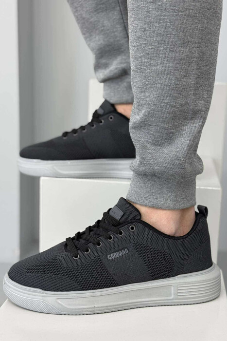 SIMPLE LACING PLATFORM MEN SNEAKERS DARK GREY/GEE - 1
