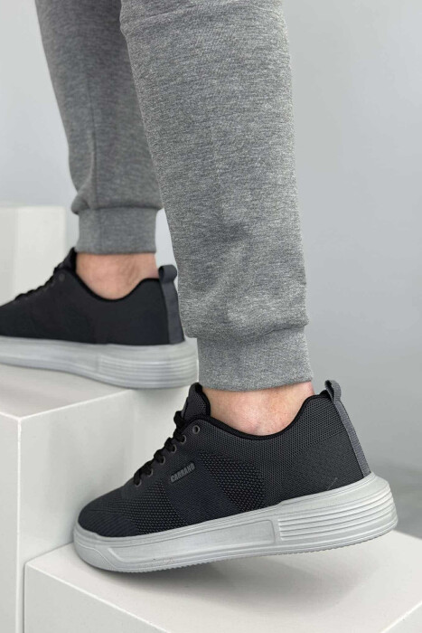 SIMPLE LACING PLATFORM MEN SNEAKERS DARK GREY/GEE - 2