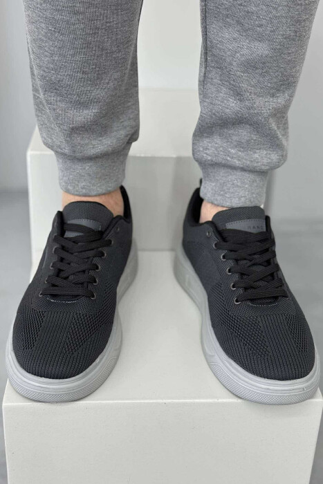 SIMPLE LACING PLATFORM MEN SNEAKERS DARK GREY/GEE - 3