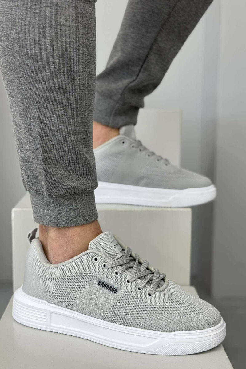 SIMPLE LACING PLATFORM MEN SNEAKERS LIGHT GREY/GZ - 1