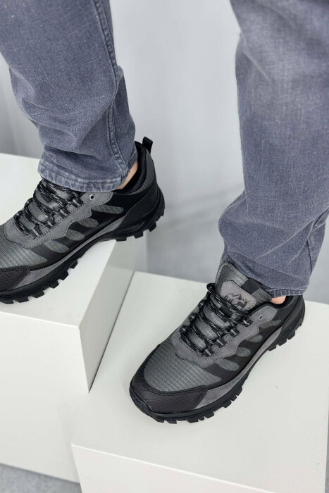 SIMPLE LACING TRAIL MEN SNEAKERS BLACK-GREY/ZEGR - 3