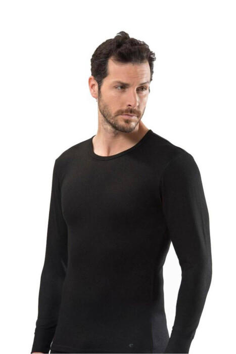 SIMPLE LONG SLEEVE MEN BLOUSE BLACK/ E ZEZE 