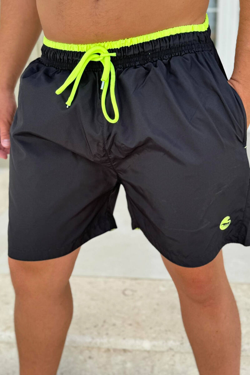 SIMPLE MAN SWIMWEAR BLACK-NEON/ZENEO - 1