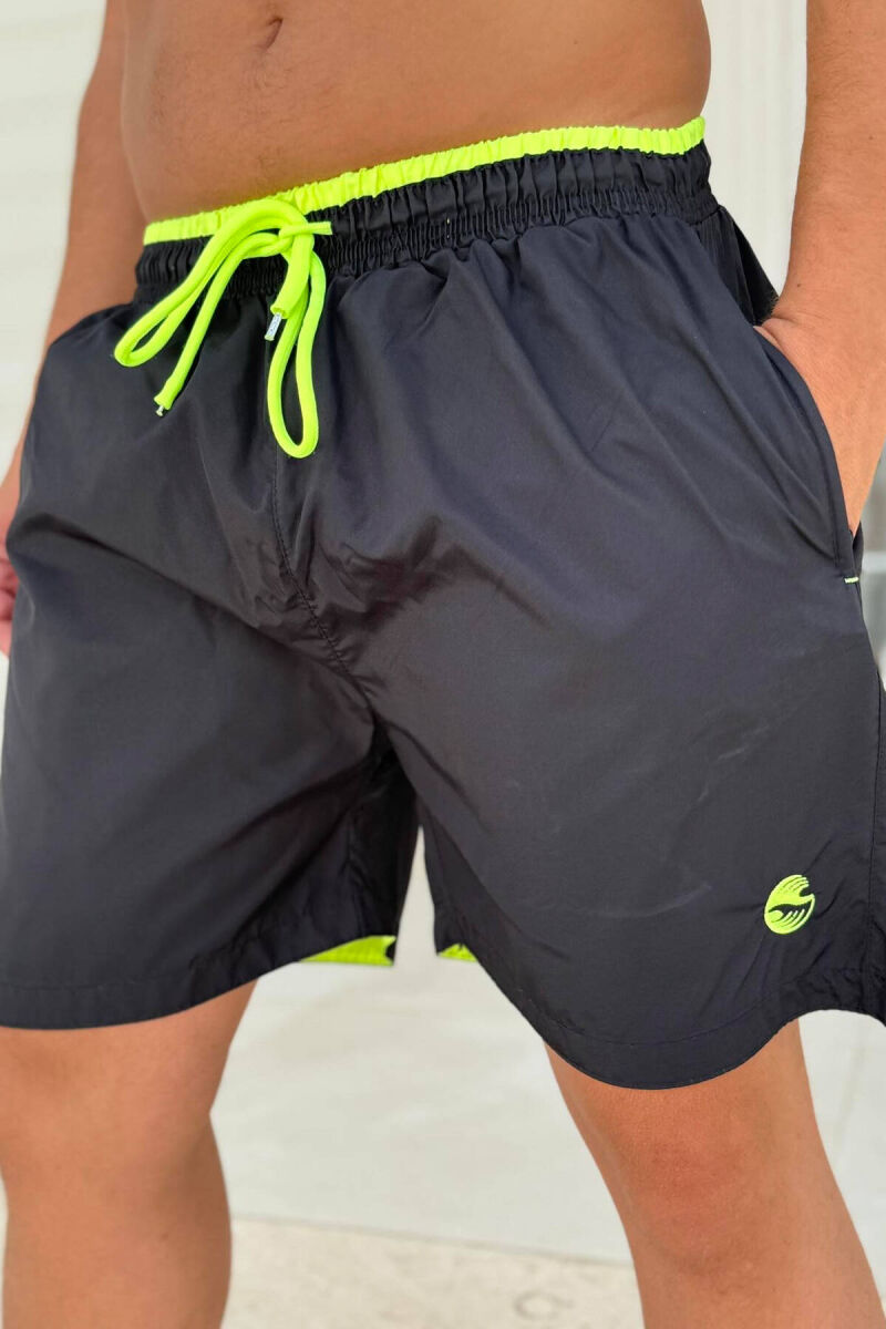 SIMPLE MAN SWIMWEAR BLACK-NEON/ZENEO - 2