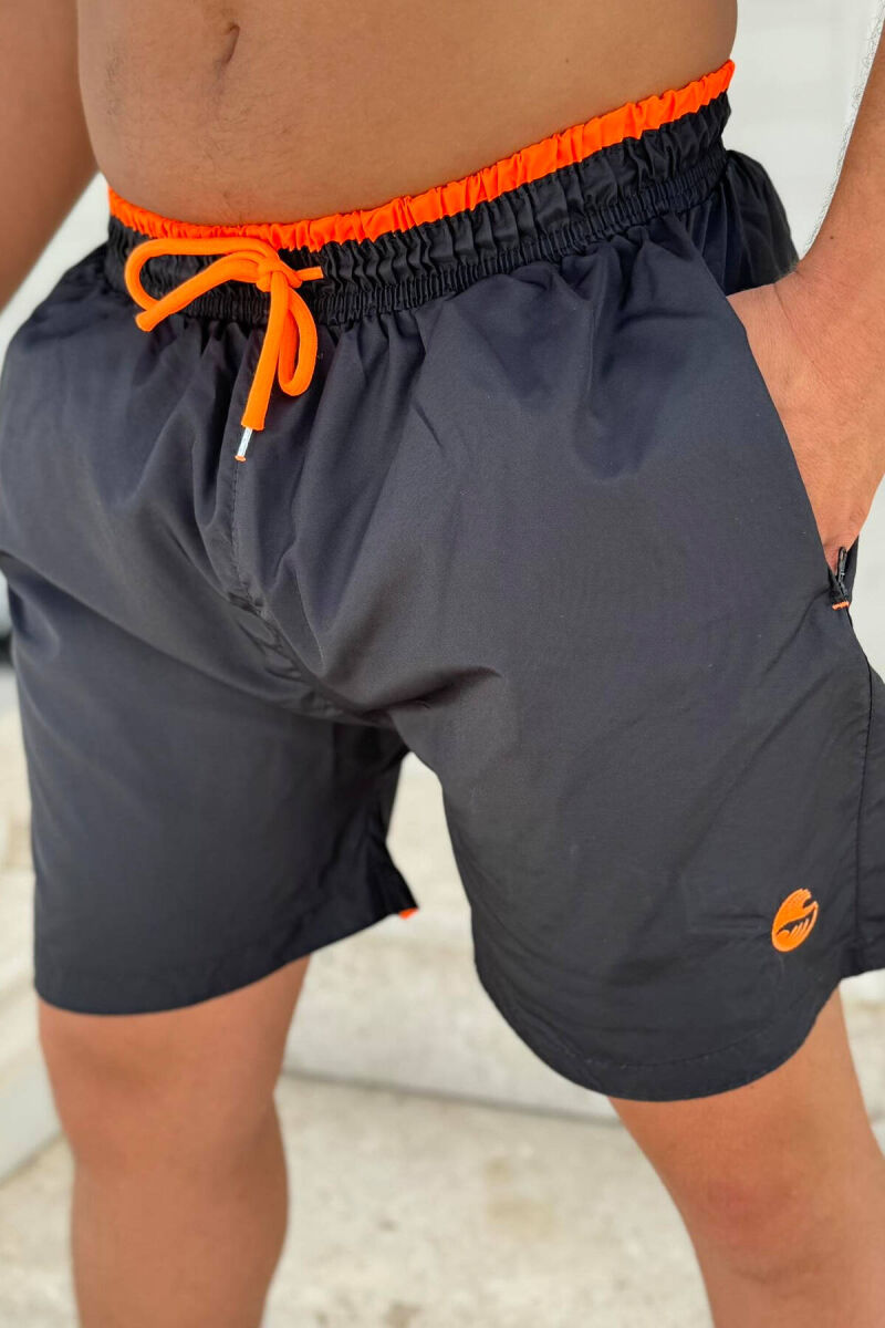 SIMPLE MAN SWIMWEAR GREY/ORANGE/GRPO - 1