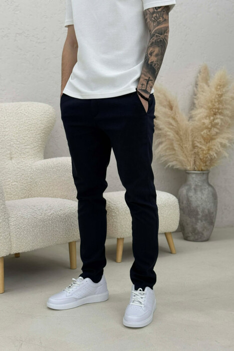 SIMPLE MEN PANTS BLUE/BLU - KLAUDIO FASHION