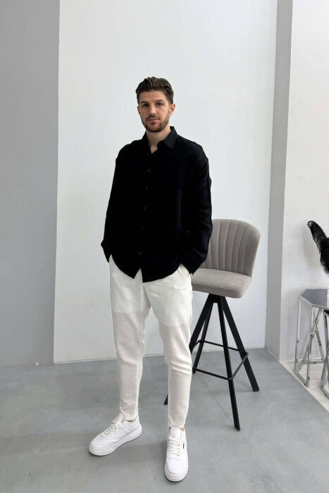 SIMPLE MEN SHIRT BLACK/ E ZEZE - 2