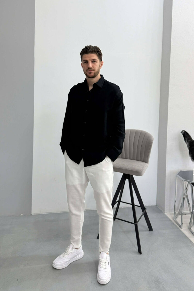 SIMPLE MEN SHIRT BLACK/ E ZEZE - 2