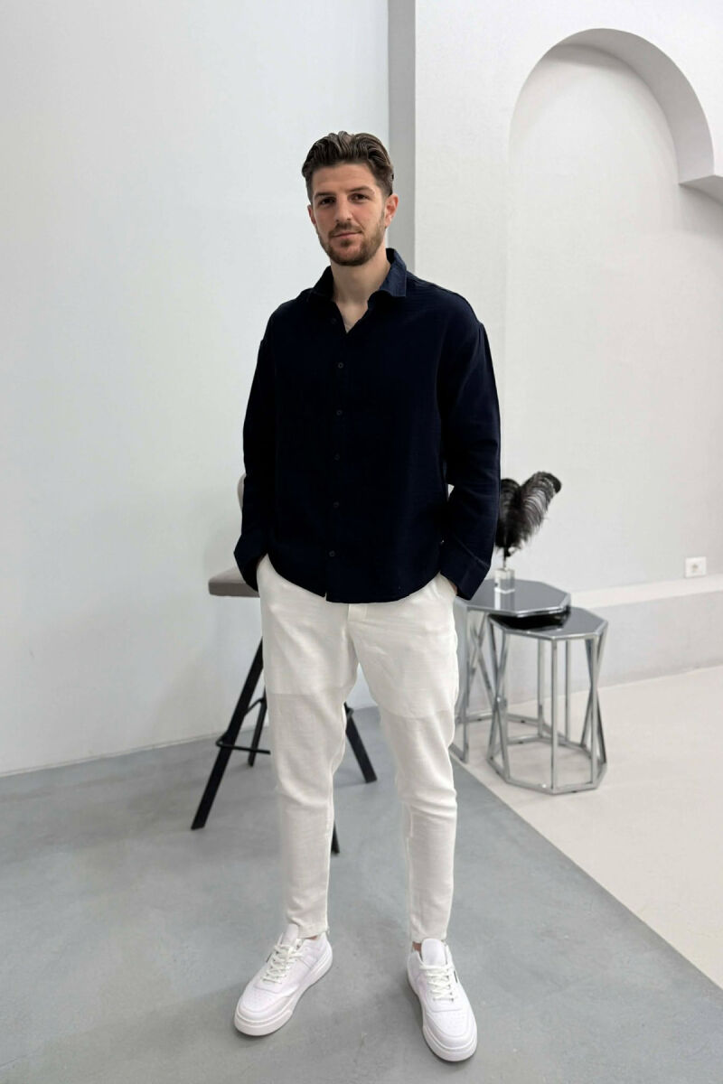 SIMPLE MEN SHIRT BLUE/BLU - 2