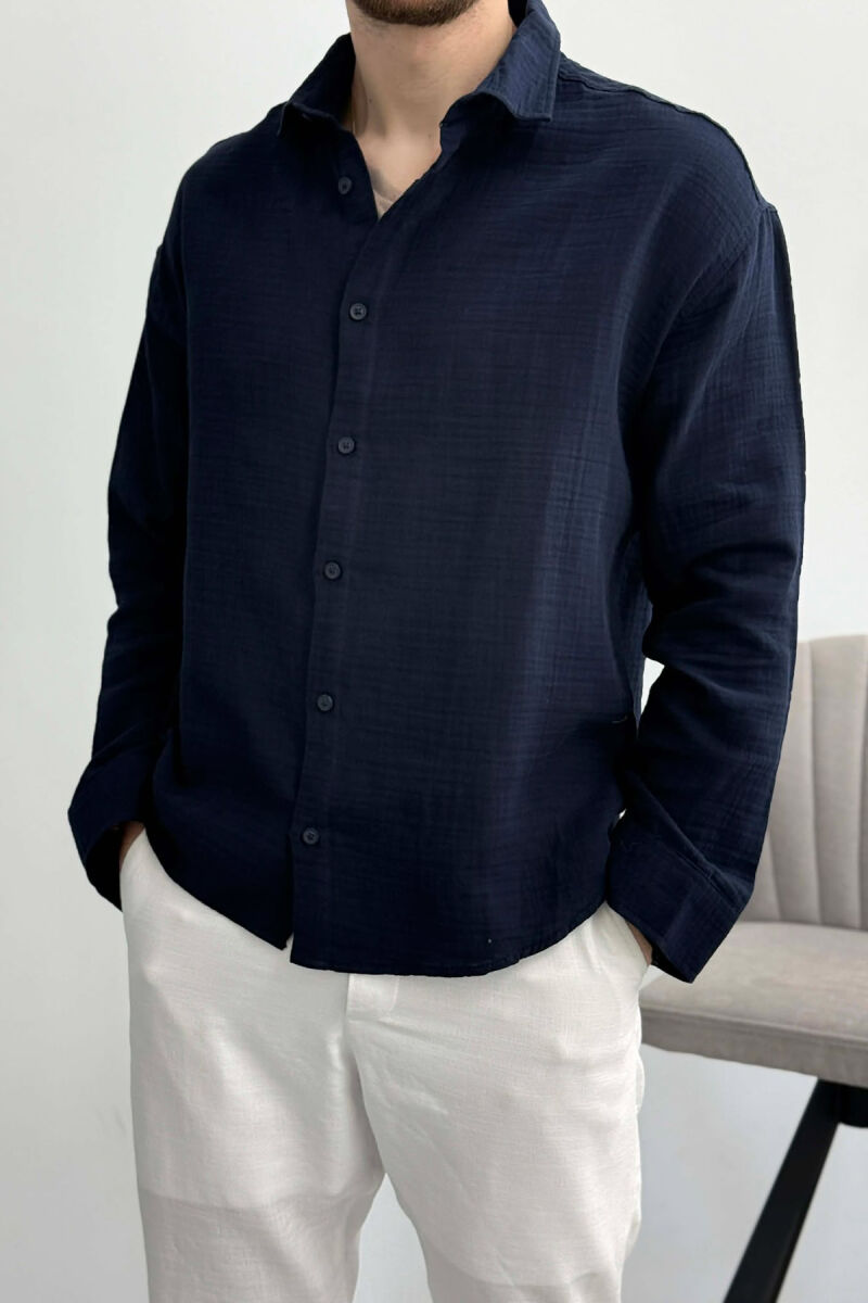 SIMPLE MEN SHIRT BLUE/BLU - 3