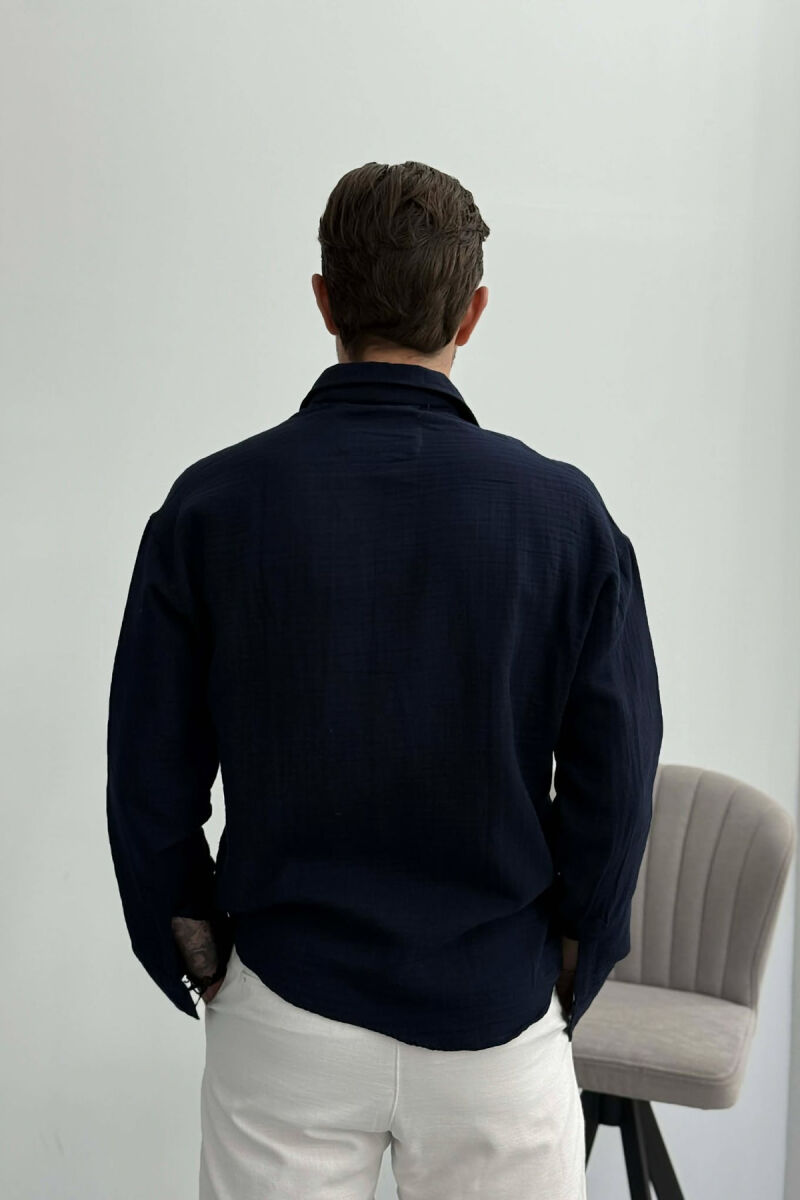 SIMPLE MEN SHIRT BLUE/BLU - 4