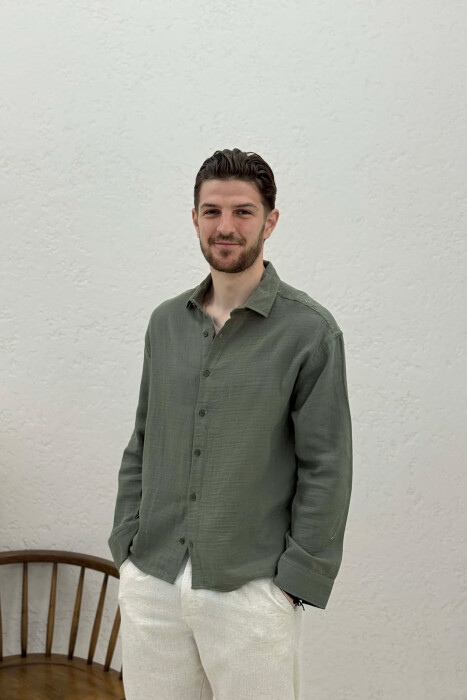 SIMPLE MEN SHIRT GREEN/JESHILE 