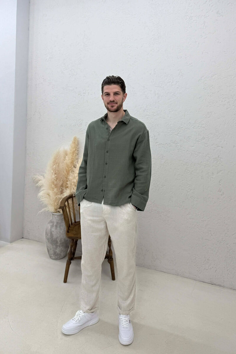 SIMPLE MEN SHIRT GREEN/JESHILE - 2