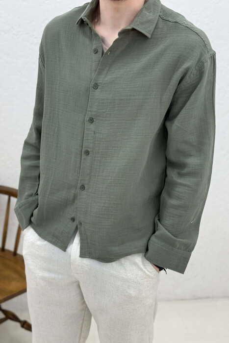 SIMPLE MEN SHIRT GREEN/JESHILE - 3