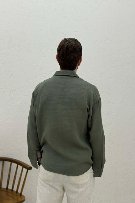 SIMPLE MEN SHIRT GREEN/JESHILE - 4