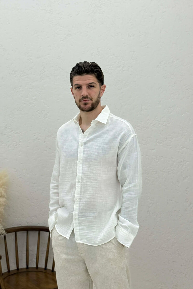 SIMPLE MEN SHIRT WHITE-E BARDHE - 1