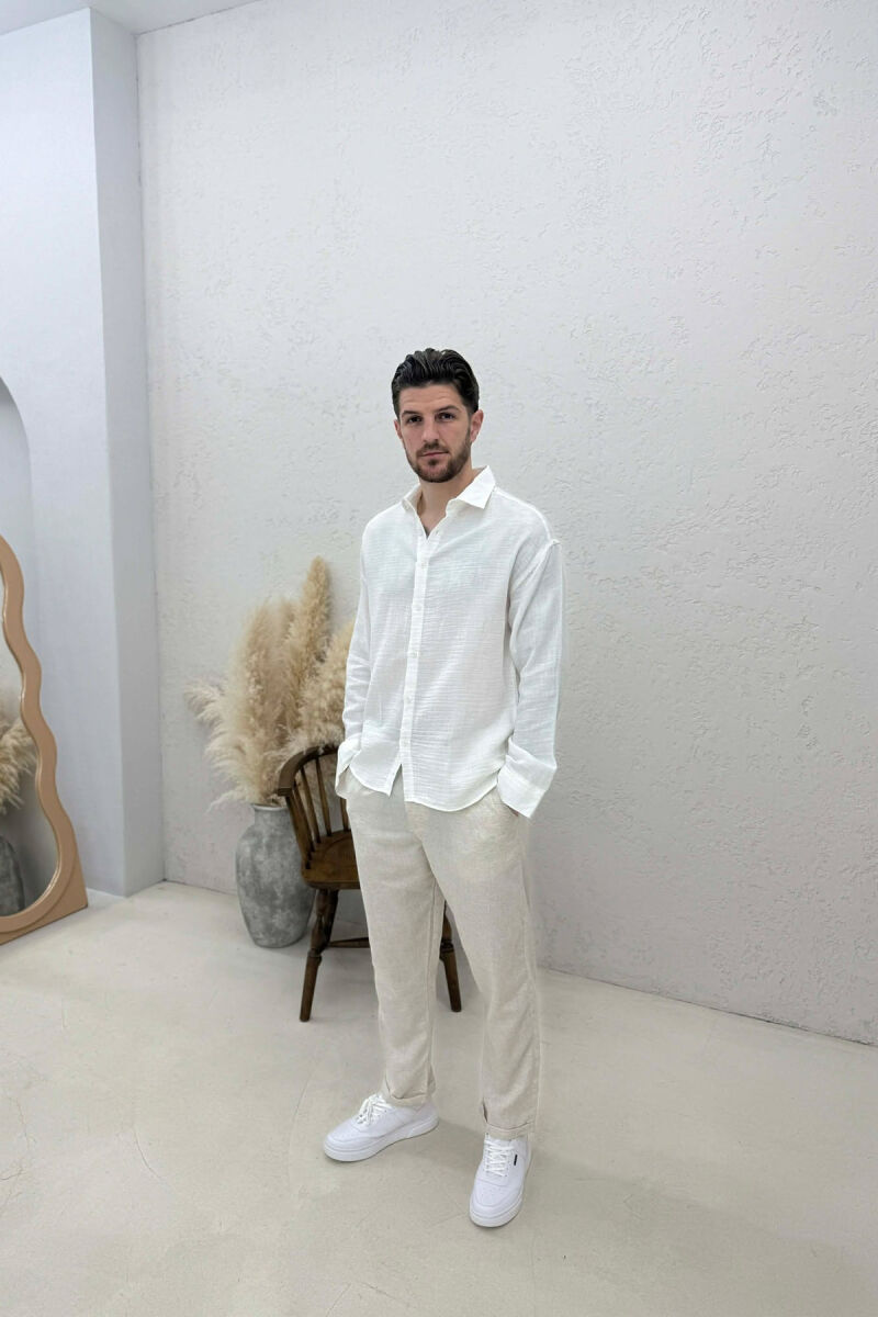 SIMPLE MEN SHIRT WHITE-E BARDHE - 2