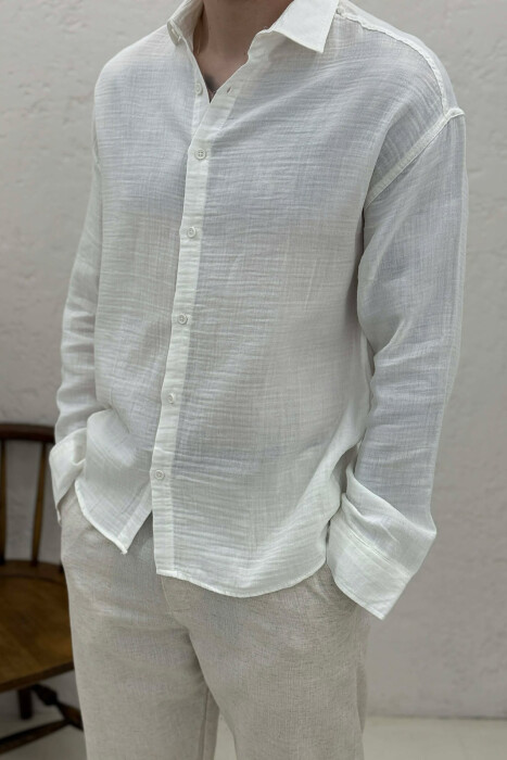 SIMPLE MEN SHIRT WHITE-E BARDHE - 3