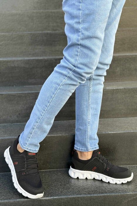 SIMPLE MEN SNEAKERS BLACK-RED/ZEKU - 3