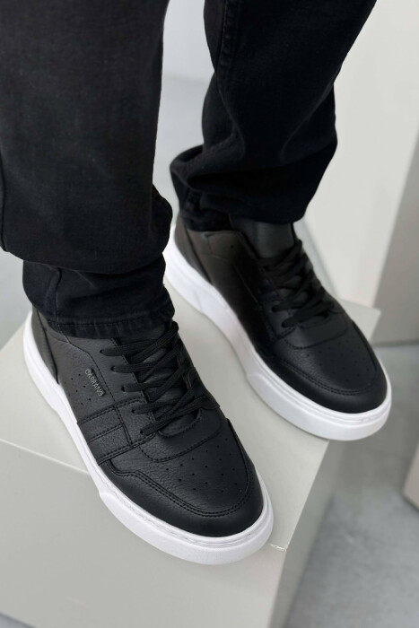 SIMPLE MEN SNEAKERS BLACK-WHITE/ZB - 3