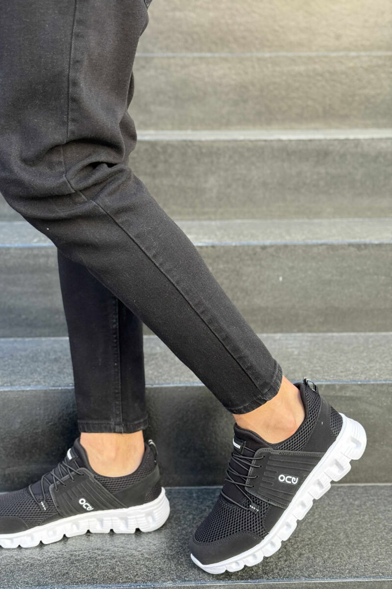 SIMPLE MEN SNEAKERS BLACK-WHITE/ZEBA - 1