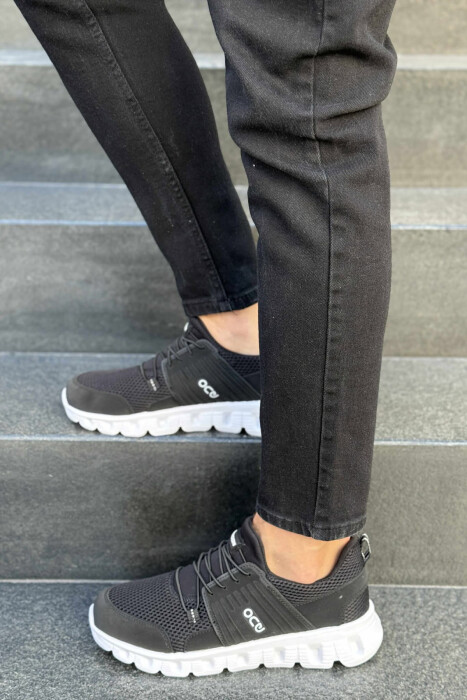 SIMPLE MEN SNEAKERS BLACK-WHITE/ZEBA - 4