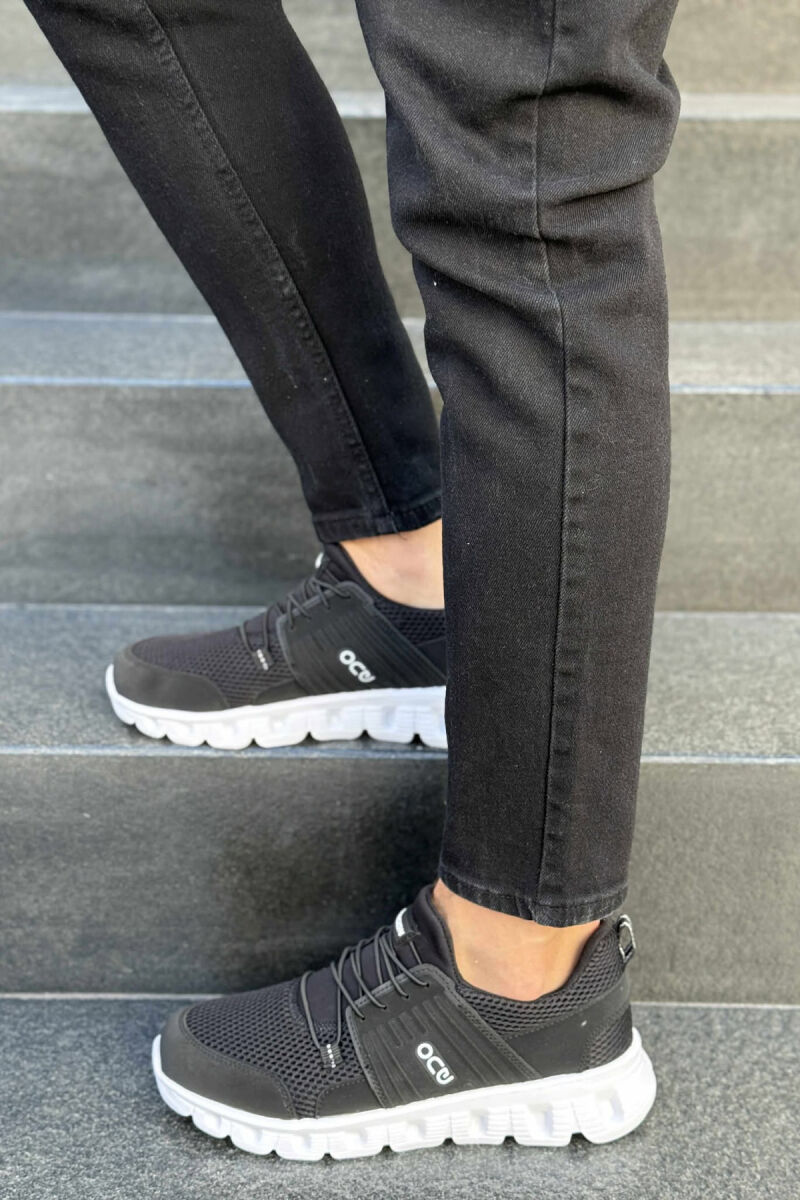 SIMPLE MEN SNEAKERS BLACK-WHITE/ZEBA - 4