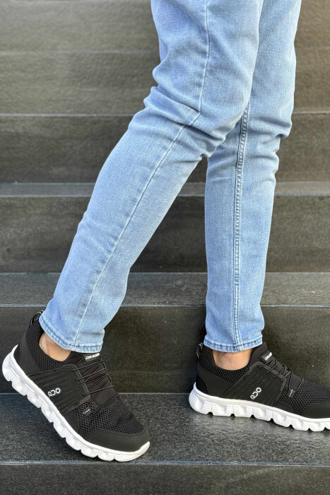 SIMPLE MEN SNEAKERS BLACK-WHITE/ZEBA - 6