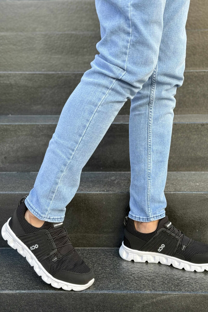 SIMPLE MEN SNEAKERS BLACK-WHITE/ZEBA - 6