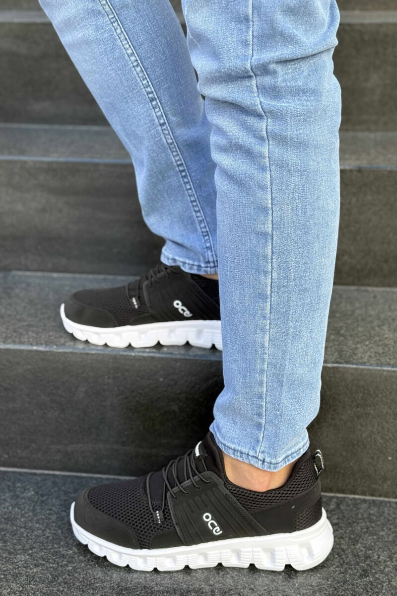 SIMPLE MEN SNEAKERS BLACK-WHITE/ZEBA - 7