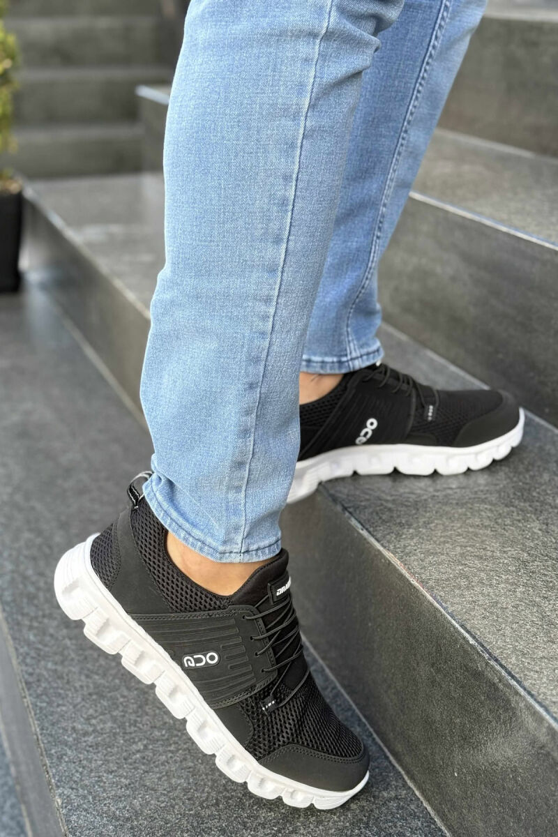 SIMPLE MEN SNEAKERS BLACK-WHITE/ZEBA - 8