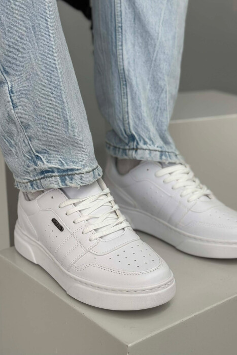 SIMPLE MEN SNEAKERS WHITE-E BARDHE - KLAUDIO FASHION