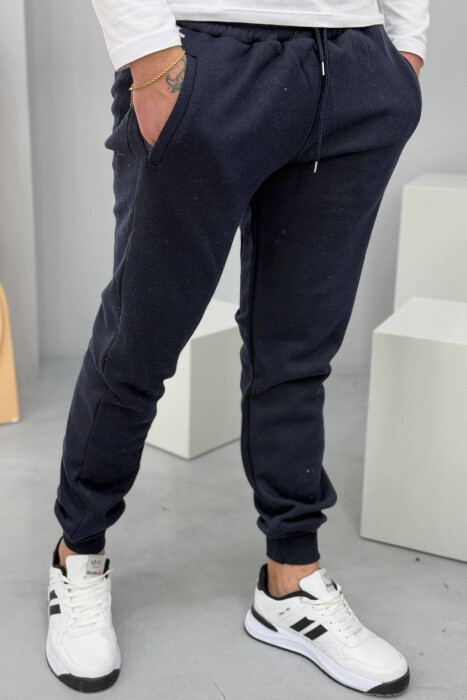 ONE COLOR SIMPLE MEN SWEATPANTS BLUE/BLU - 4