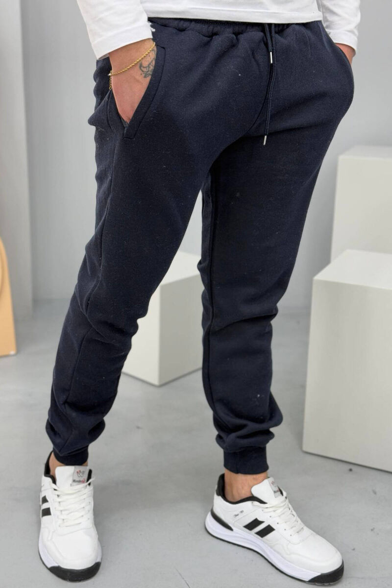 ONE COLOR SIMPLE MEN SWEATPANTS BLUE/BLU - 4