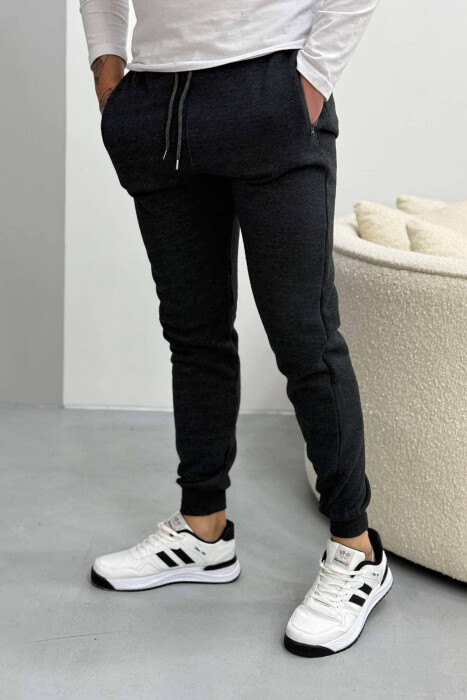 ONE COLOR SIMPLE MEN SWEATPANTS DARK GREY/GEE - 1