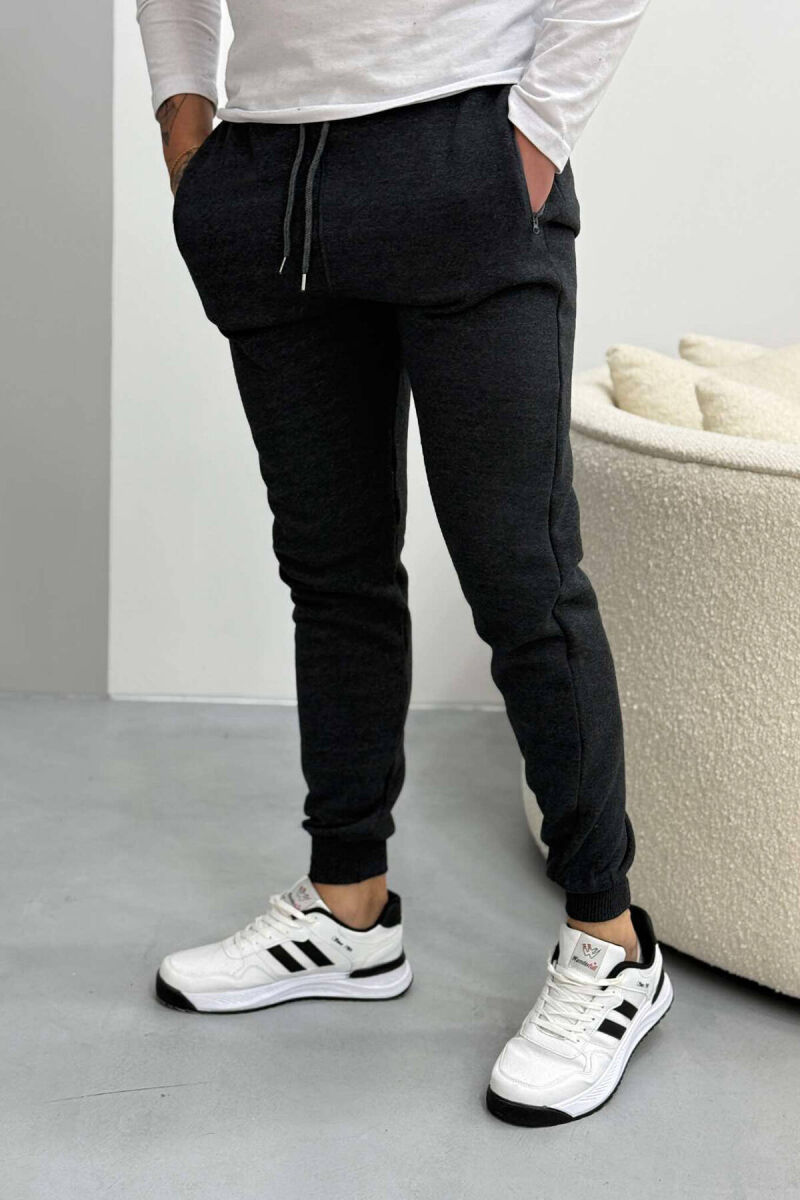 ONE COLOR SIMPLE MEN SWEATPANTS DARK GREY/GEE - 1