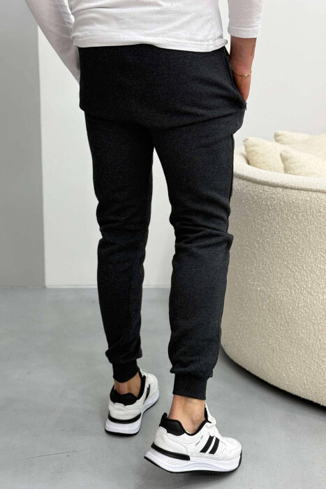 ONE COLOR SIMPLE MEN SWEATPANTS DARK GREY/GEE - 4