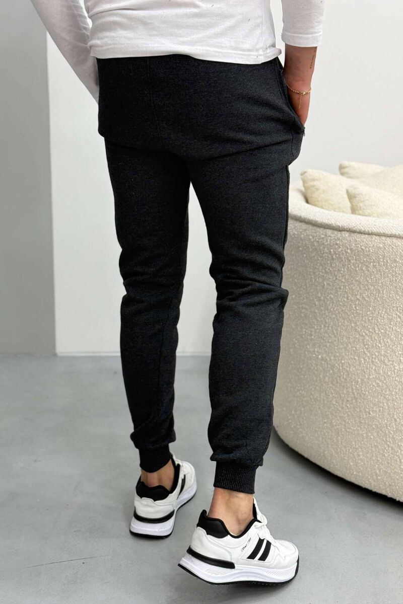ONE COLOR SIMPLE MEN SWEATPANTS DARK GREY/GEE - 4