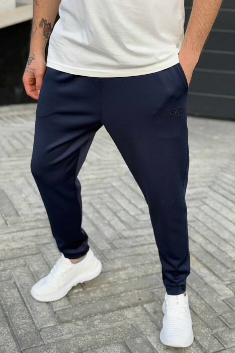 SIMPLE ONE COLOR ELASTIC MEN SWEATPANTS BLUE/BLU 