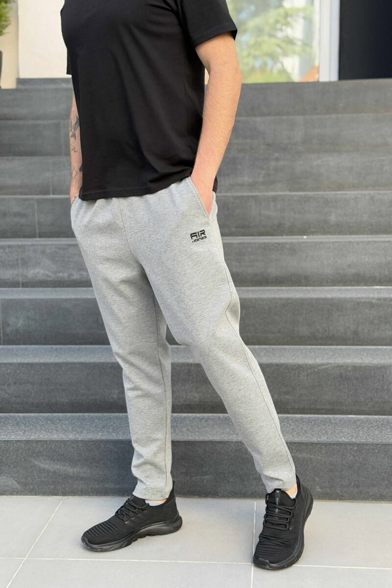 SIMPLE ONE COLOR ELASTIC MEN SWEATPANTS GREY/GRI - 3