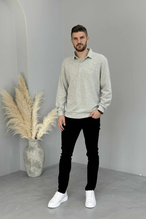 SIMPLE ONE COLOR MEN JEANS BLACK/ E ZEZE - 2