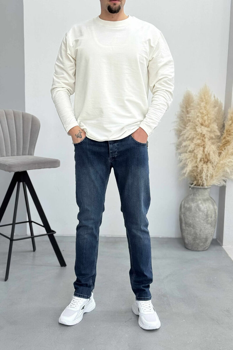 SIMPLE ONE COLOR MEN JEANS BLUE/BLU - 1