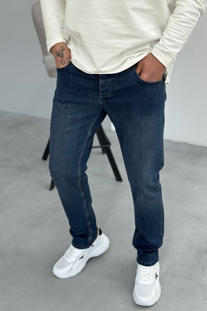 SIMPLE ONE COLOR MEN JEANS BLUE/BLU - 2