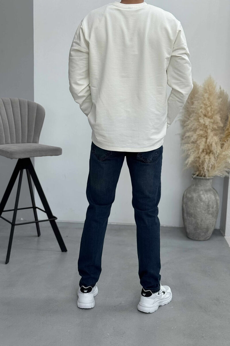 SIMPLE ONE COLOR MEN JEANS BLUE/BLU - 4