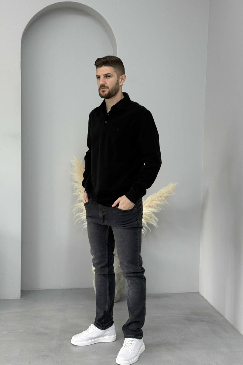 SIMPLE ONE COLOR MEN JEANS DARK GREY/GEE - 2